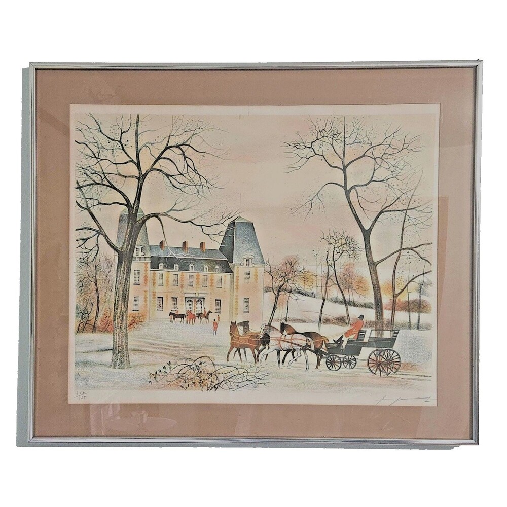 Michel  Delacroix French Chateau | 26x22 Limited Ed. Litho 35?/370, Hand-Signed